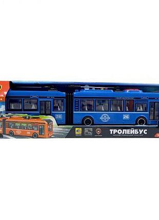 Тролейбус автоексперт (синій) (підсвітка, звуки, інерція, рухомі частини)
