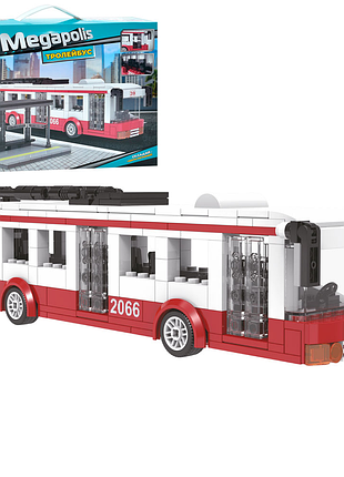 Конструктор серии мегаполис megapolis limo toy тролейбус и остановка kb 4001 514 деталей