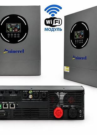 Гибридный солнечный инвертор 11 квт 48 в aninerel с wi-fi и двумя mppt, produced by anenji