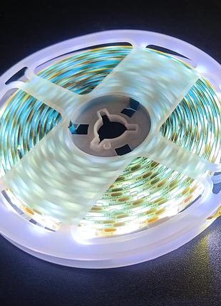 Стрічка світлодіодна usb 5 м водонепроникна холодна біла крок 20мм