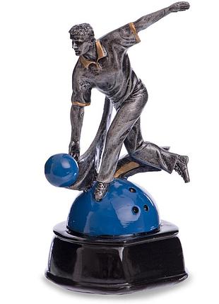 Статуэтка наградная спортивная боулинг sport tradec-1987-c1 размер 17х9х8см серебро
