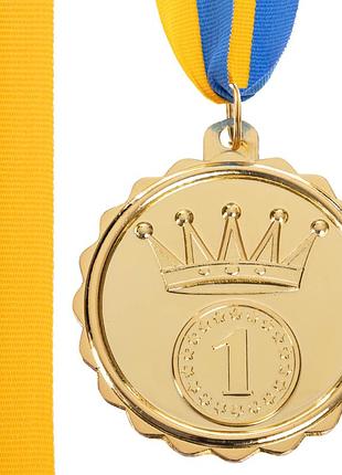 Медаль спортивная с лентой sport tradeking c-3179 ø6,5см золото, серебро, бронза