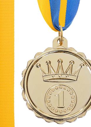 Медаль спортивная с лентой sport tradeking c-3178 ø5см золото, серебро, бронза