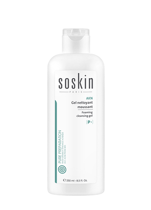 Очищающий гель-пенка для жирной и комбинированной кожи / foaming cleansing gel [akn]