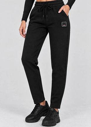 Брюки женские на флисе, цвет черный, 243rsy-2063 xxl, 52, xxl