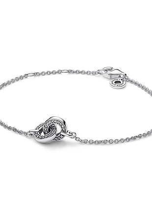 Серебряный браслет no brand "переплетеные кольца" 16