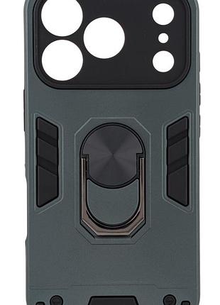 Чехол armored ring для apple iphone 18 pro противоударный с подставкой кольцо зеленый
