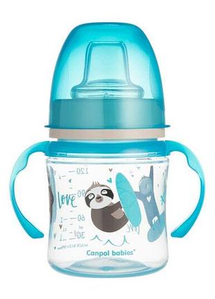 Кружка тренировочная canpol babies easystart 120 мл - sweet fun блакитний