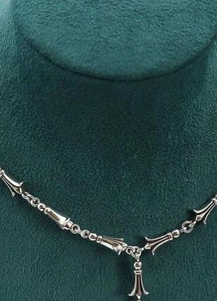 Кольє брендове chrome hearts з ліліями люкс якість