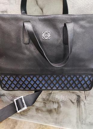 Сумка жіноча loewe чорна шкіряна
