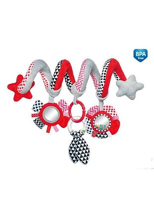 Canpol babies игрушка мягкая спираль к кроватке/коляске zig zag - красная