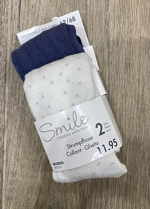 Набор детских колгот smile migros, размер-3-6 мес.,62/68