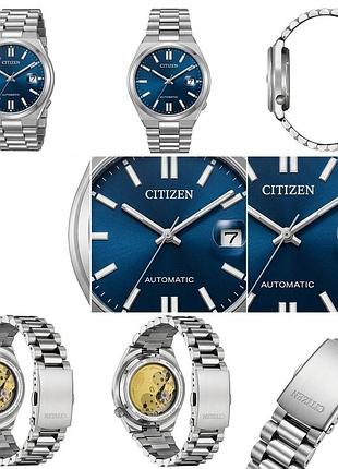 Мужские механические часы citizen tsuyosa automatic nj0200-50m (37mm) - сапфировое стекло, механика с автоподзаводом