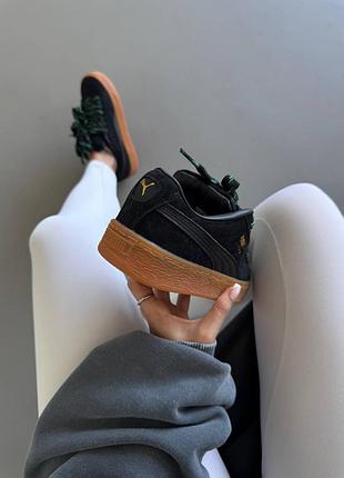 Puma suede xl black / green premium 2