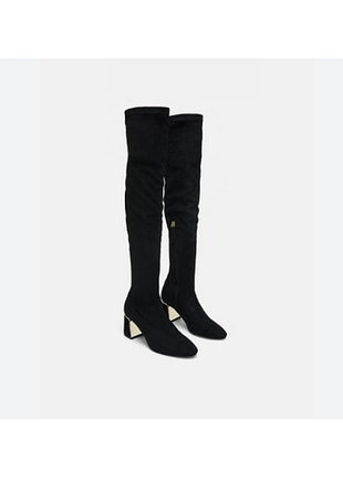 Ботфорти замшеві zara