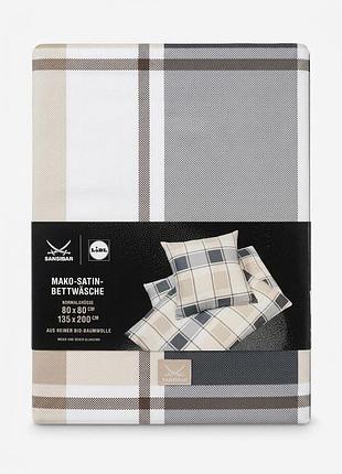 Комплект постельного белья mako-satin из органического хлопка 135×200 см, наволочка 80×80 см, ykk