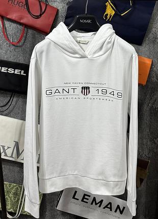 Кофта жіноча худі gant new haven connecticut american sportswear 1949 білий xl