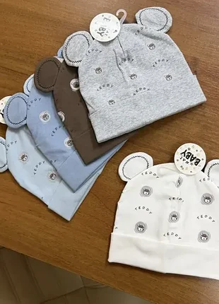Шапка с ушками teddy 2