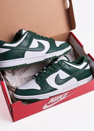Кросівки чоловічі nike dunk low white/ green dd1391-101