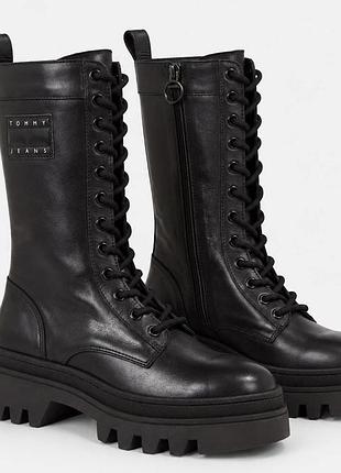 Жіночі, шкіряні, демісезонні черевики *tommy hilfiger* td2448