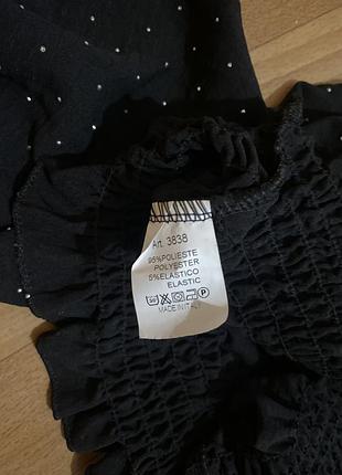 Чорна блуза-топ зі стразами 6