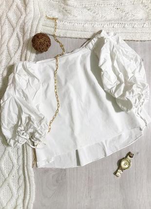 Блуза/блузка/рукавчики фанаріком/рюши/біла блузка/базова блуза/трендова блуза.1 фото