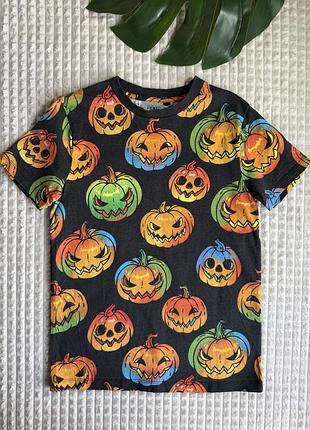 Футболка halloween з гарбузами на хлопчика