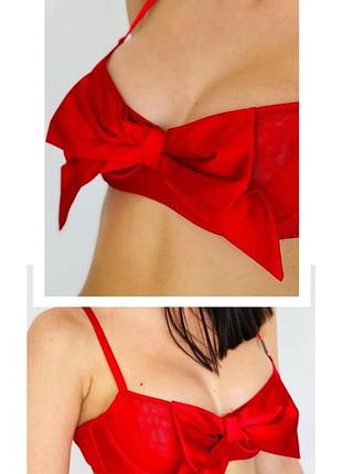 Victoria’s secret сатиновий комплект з бантом