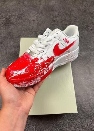 Nike air force blood custom white red 3