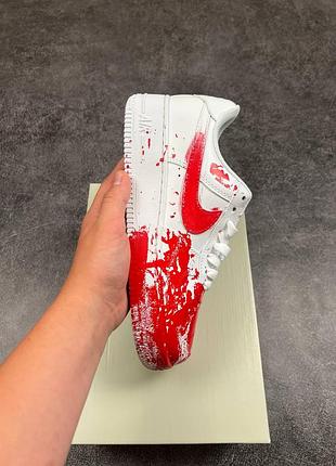 Nike air force blood custom white red 7
