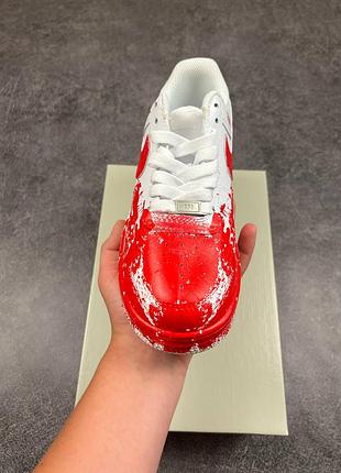Nike air force blood custom white red 10