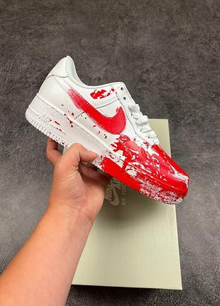 Nike air force blood custom white red 4
