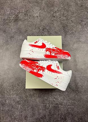Nike air force blood custom white red 8