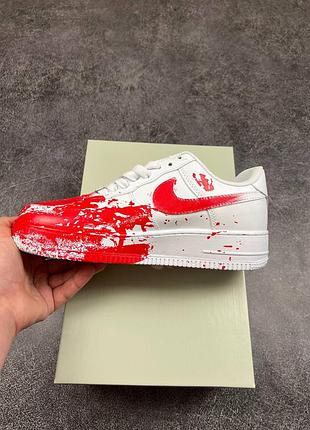 Nike air force blood custom white red 2