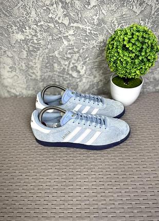 Adidas gazelle кроссовки кеды 39 размер замшевые спортивные голубые