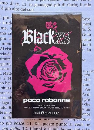 Paco rabanne black xs for her 80 мл — вінтаж 2007, запечатаний оригінал 80 ml paco rabanne black xs pour elle for her  вінтаж 2007 року