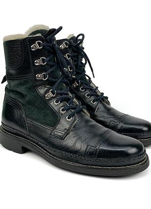 Чоловічі зимові черевики boss hugo boss розмір 8.5 (42.5-43р) хутро натуральне шкіра