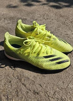 Сороконожки, бампы, футзалки adidas x ghosted, футбольная обувь, пробки адидас