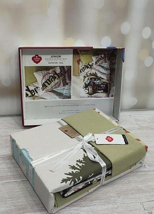 Постільна білизна дитяча полуторна cotton box ранфорс 160 на 220 см adventure