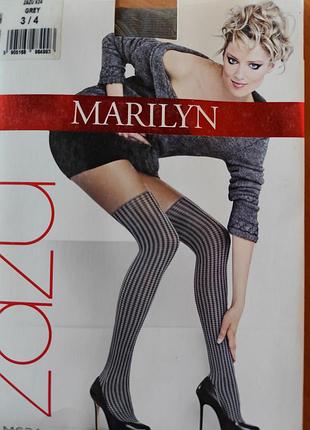Колготки жіночі marilyn zaza сірі у смужку 60ден