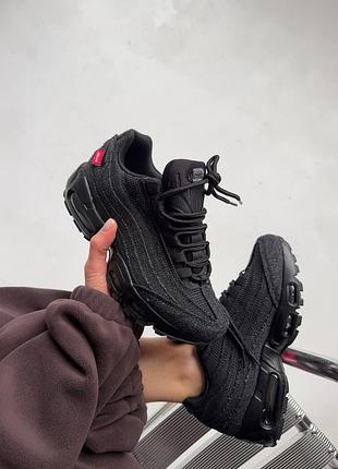 Кроссовки женские и мужские найк nike air max 95 x levi's black