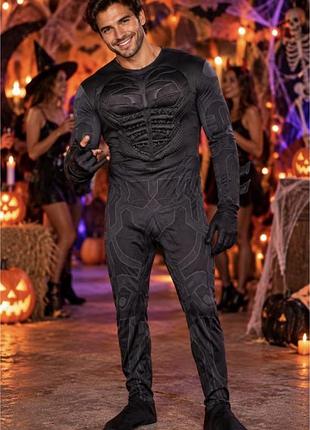 Карнавальний костюм бетмена / batman (з об’ємними м’язами), розмір l/xl