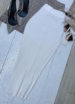Міді спідниця zara s молочна спідниця в рубчик трикотажна спідниця зара спідниця олівець
