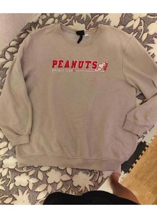 Світшот чоловічий h&m peanuts бежевий xxl 2