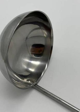 Ополоник з нержавійки на кухню з носиком черпак кухонний для супу з нержавіючої сталі l 30 cm 100 мл