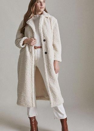 Пальто оверсайз karen millen (тедді / borg coat) великого розміру xl-xxl