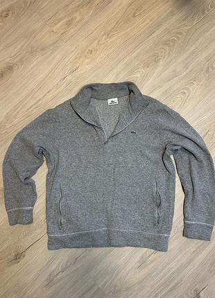Чоловіче худі lacoste на блискавці 1/3, сіре