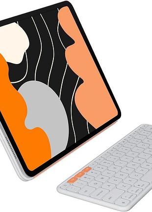 Logitech - чехол-клавиатура flip folio для ipad pro 13" m4/m5 и ipad air 13" m2/m3/m4, белый. уценка