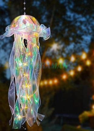Декоративний світильник jellyfish light (мідуза з підсвіткою, 46 см, 10 led, тепле біле світло)