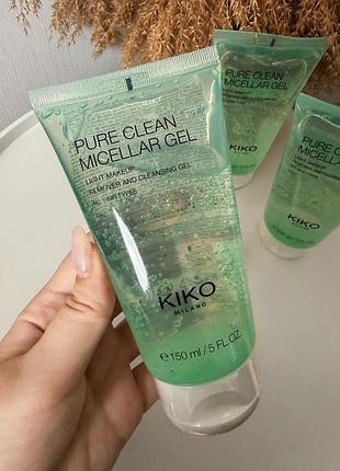 Міцелярний гель kiko milano new pure clean micellar gel 150 мл